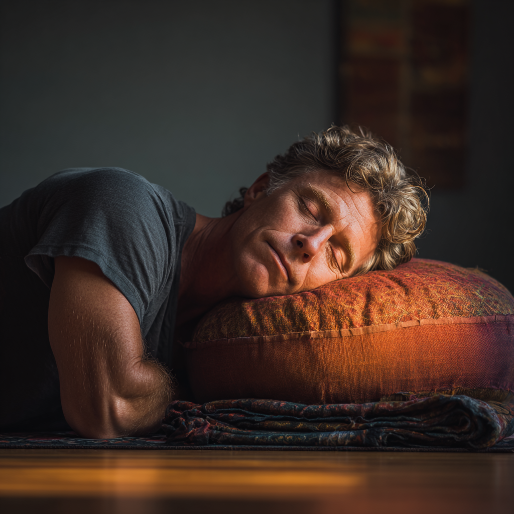 Затишний простір для йоги з природним освітленням